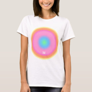 Positieve trillingen - kleurrijke radiaal t-shirt