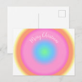 Positieve trillingen - kleurrijke radiale gradiënt feestdagenkaart (Voorkant / Achterkant)