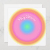 Positieve trillingen - kleurrijke radiale gradiënt feestdagenkaart (Voorkant / Achterkant)