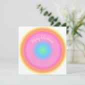 Positieve trillingen - kleurrijke radiale gradiënt feestdagenkaart (Staand voorkant)
