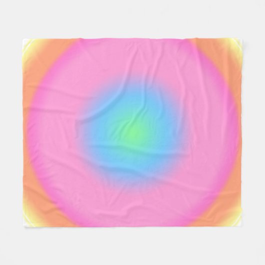 Positieve trillingen - kleurrijke radiale gradiënt fleece deken (Voorkant (Horizontaal))