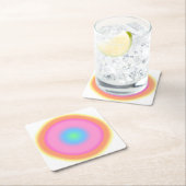 Positieve trillingen - kleurrijke radiale gradiënt kartonnen onderzetters (Insitu)