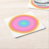 Positieve trillingen - kleurrijke radiale gradiënt kartonnen onderzetters (Schuin)