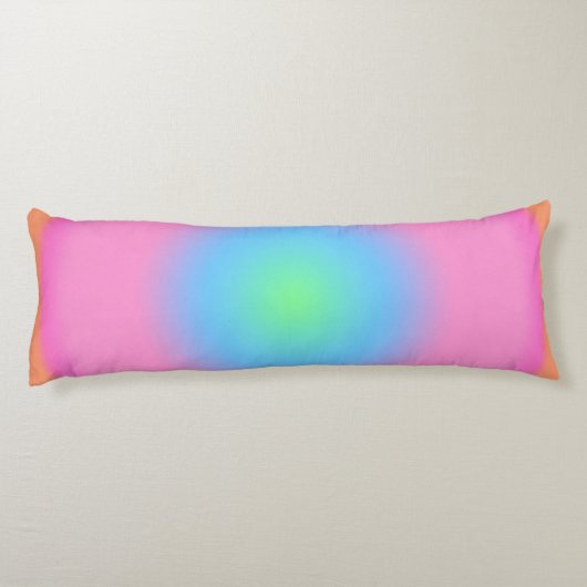 Positieve trillingen - kleurrijke radiale gradiënt lichaamskussen (Achterkant)