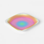 Positieve trillingen - kleurrijke radiale gradiënt papieren bordje (Gebogen)