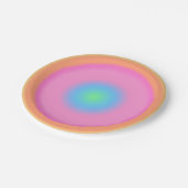 Positieve trillingen - kleurrijke radiale gradiënt papieren bordje (Gekanteld)