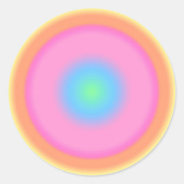 Positieve trillingen - kleurrijke radiale gradiënt ronde sticker