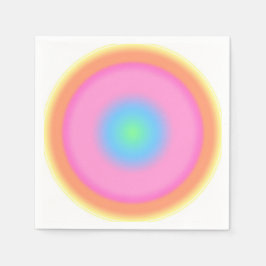 Positieve trillingen - kleurrijke radiale gradiënt servet
