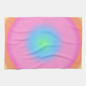 Positieve trillingen - kleurrijke radiale gradiënt theedoek (Horizontaal)