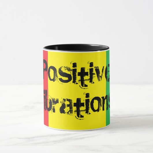 Positieve trillingen! Mok Ontwerprotatie (Midden)