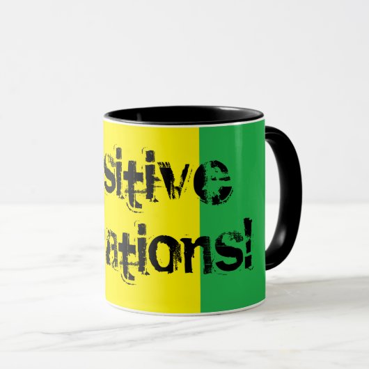 Positieve trillingen! Mok Ontwerprotatie (Voorkant rechts)