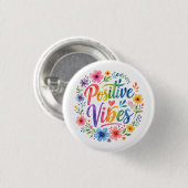Positieve trillingen ronde button 3,2 cm (Voorkant /achterkant)