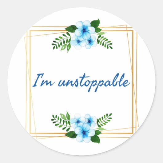 positieve uitingen voor succes ronde sticker (Voorkant)