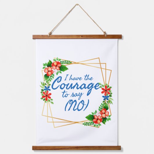 positieve verklaringen voor angst en zelfliefde hangend wandkleed (Voorkant)