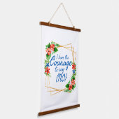 positieve verklaringen voor angst en zelfliefde hangend wandkleed (Gebogen)