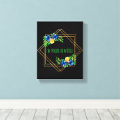 positieve verklaringen voor de ochtend canvas afdruk (Insitu (Houten vloer))