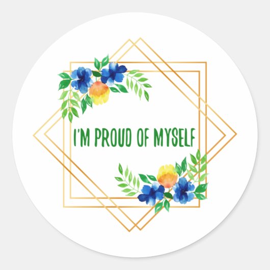 positieve verklaringen voor de ochtend ronde sticker (Voorkant)