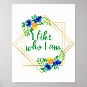 positieve verklaringen voor succes en zelfliefde poster