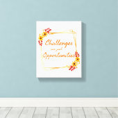 positieve verklaringen voor vrouwen op het werk canvas afdruk (Insitu (Houten vloer))