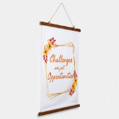 positieve verklaringen voor vrouwen op het werk hangend wandkleed (Gebogen)