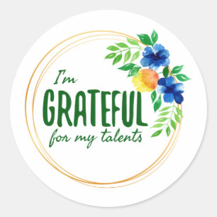 positieve verklaringen voor werk ronde sticker