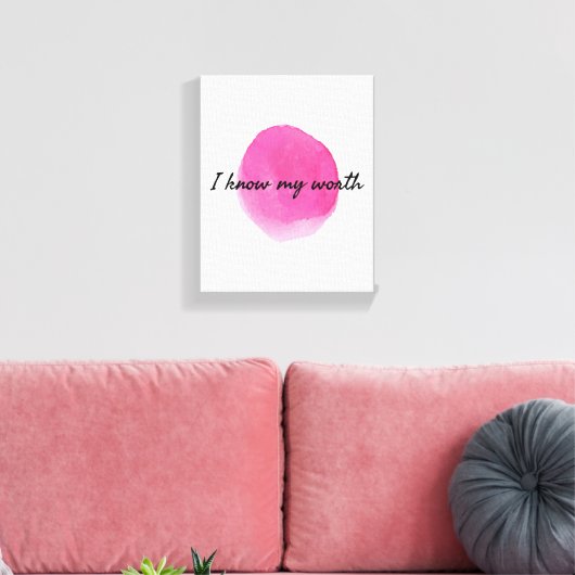 positieve verklaringen voor zelfaanvaarding canvas afdruk (Insitu (Woonkamer))