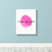 positieve verklaringen voor zelfaanvaarding canvas afdruk (Insitu (Houten vloer))