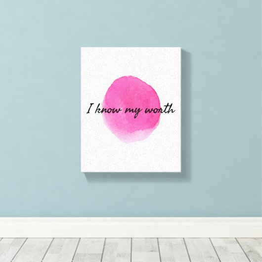 positieve verklaringen voor zelfaanvaarding canvas afdruk (Insitu (Houten vloer))