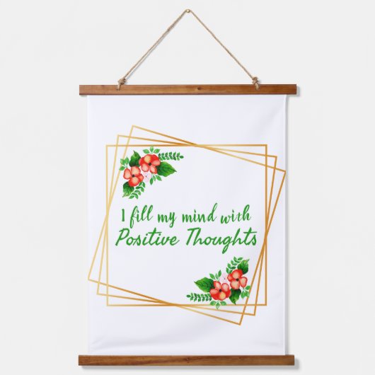 positieve verklaringen voor zelfliefde en succes hangend wandkleed (Voorkant)