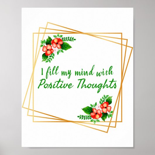 positieve verklaringen voor zelfliefde en succes poster (Voorkant)