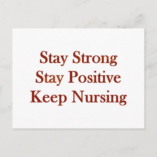 Positieve verpleegster briefkaart (Voorkant)