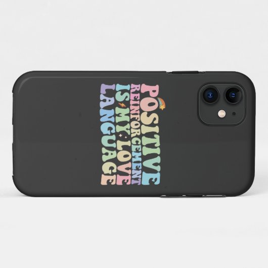 Positieve versterking is mijn liefdestaal Groovy Case-Mate iPhone Case (Achterkant (horizontaal))