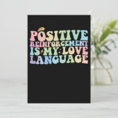 Positieve versterking is mijn liefdestaal Groovy Kaart (Staand voorkant)