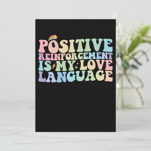 Positieve versterking is mijn liefdestaal Groovy Kaart (Staand voorkant)