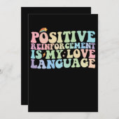 Positieve versterking is mijn liefdestaal Groovy Kaart (Voorkant / Achterkant)