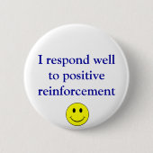 Positieve versterking ronde button 5,7 cm (Voorkant)