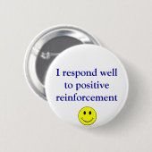 Positieve versterking ronde button 5,7 cm (Voorkant /achterkant)