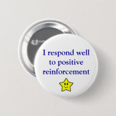 Positieve versterking ronde button 5,7 cm (Voorkant /achterkant)