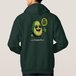 Positieve Vibe Avocado Kawaii Fruit Puns Hoodie