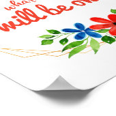 positieve vibe gezegden voor werk en zelfliefde poster (Hoek)