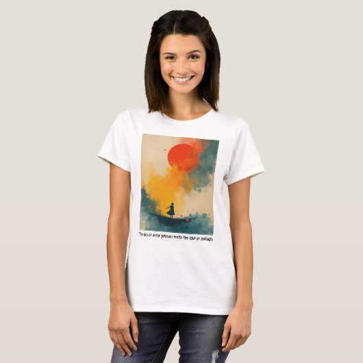 Positieve Vibe Graphic Print Vrouwen T-shirt (Voorkant volledig)