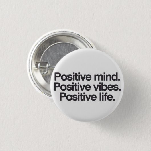 positieve vibe-toets ronde button 3,2 cm (Voorkant /achterkant)