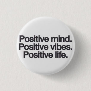 positieve vibe-toets ronde button 3,2 cm