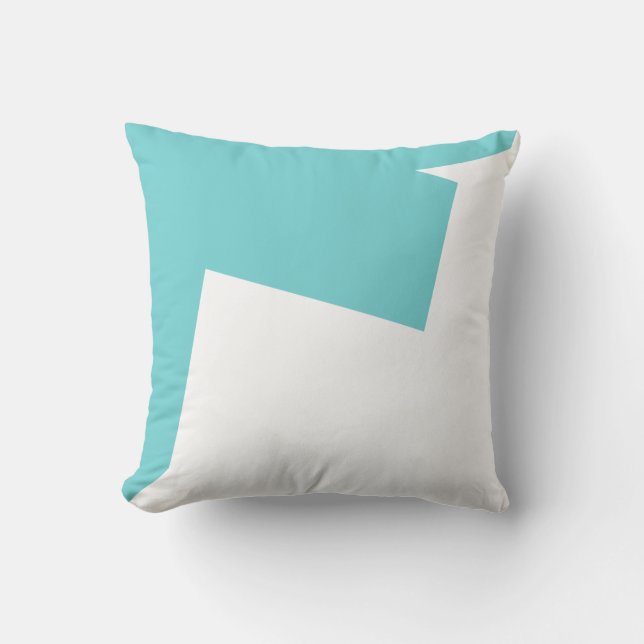 Positieve Vibes Abstracte Art Blue Cushion Pillow Kussen (Voorkant)