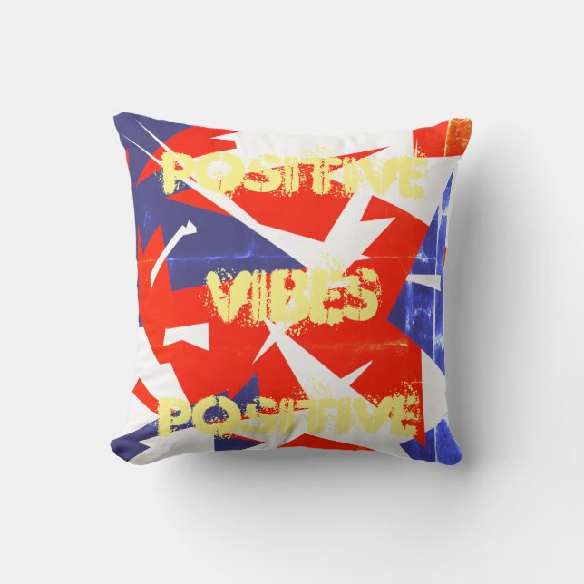 Positieve Vibes Abstracte kunststoelkussen Kussen (Voorkant)
