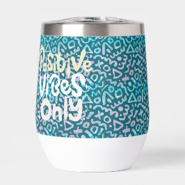 Positieve vibes alleen groen geometrisch