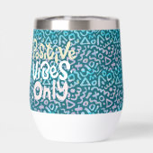 Positieve vibes alleen groen geometrisch (Achterkant)