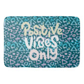 Positieve vibes alleen groen geometrisch badmat (Voorkant)