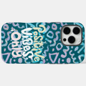 Positieve vibes alleen groen geometrisch Case-Mate iPhone case (Achterkant (horizontaal))