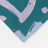 Positieve vibes alleen groen geometrisch fleece deken (Hoek)